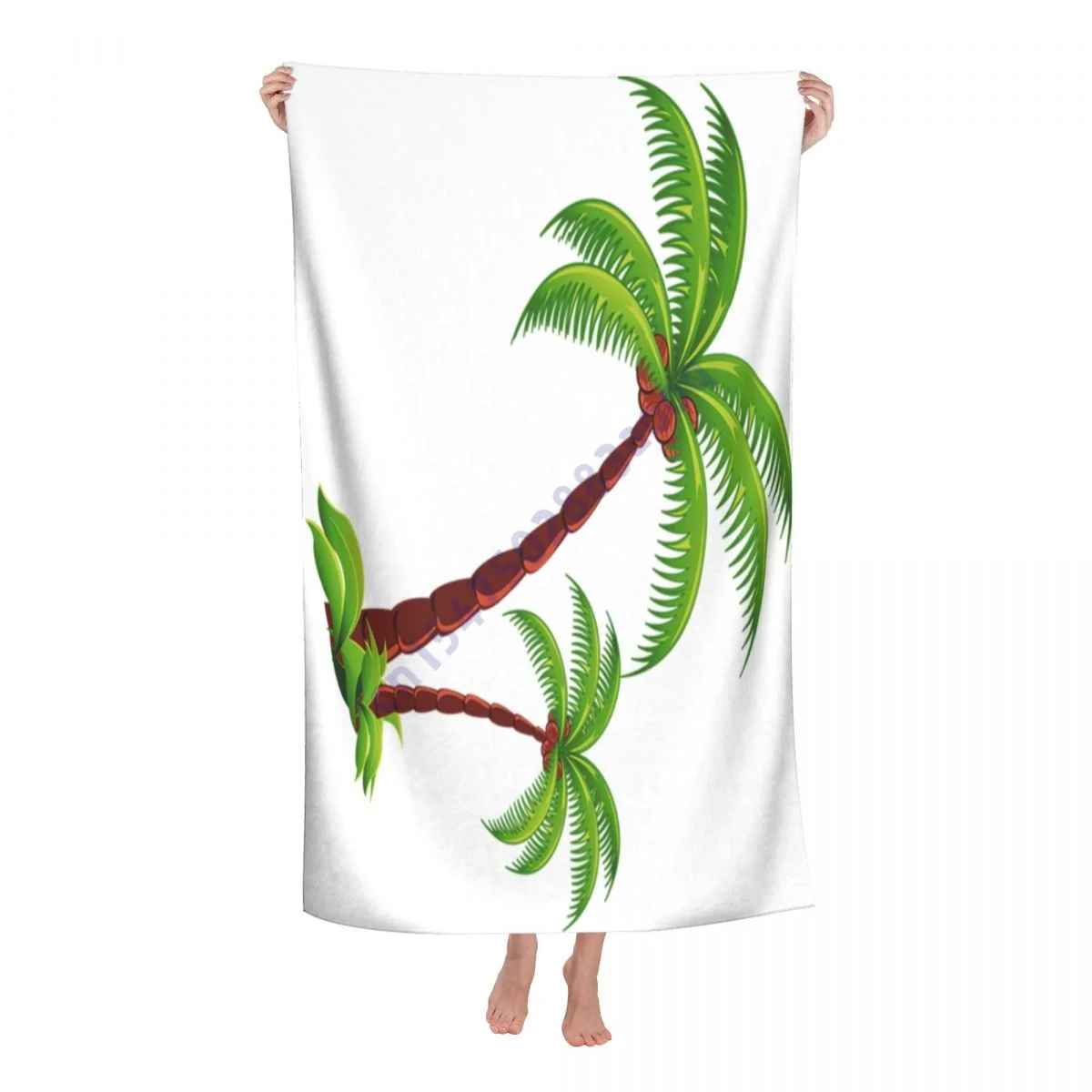 

Мультяшное пляжное полотенце с 3D принтом Plam Tree, дорожное Спортивное абсорбирующее полотенце, детское банное полотенце для купания, подарок