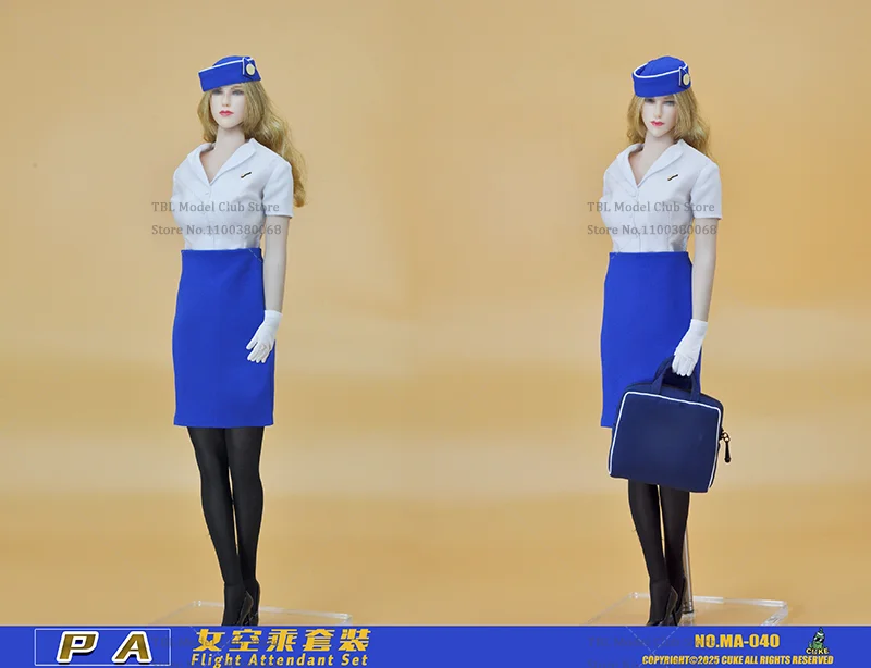 Фото CUKE TOYS MA-040, масштаб 1/6, женская одежда, профессиональный костюм членов бортового экипажа, синие комплекты для 12-дюймовых фигурок солдат №2