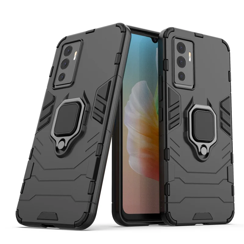 For Vivo V23E Case For Vivo V23E Cover Back Phone Bumper Shockproof Full Hard Armor Magnetic Holder Cover For Vivo V23E Fundas