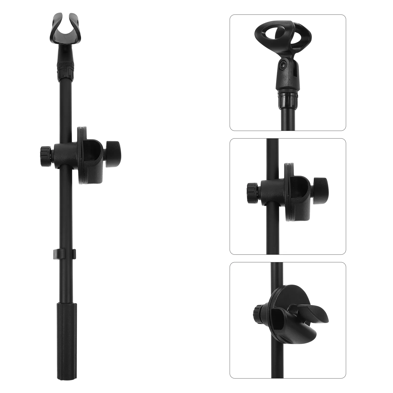 

Arm Boom Microphone Mic Stand Metal Telescoping Stands Holder Clip Mount Adjustable Height Universal Floor Short Rotating Desk