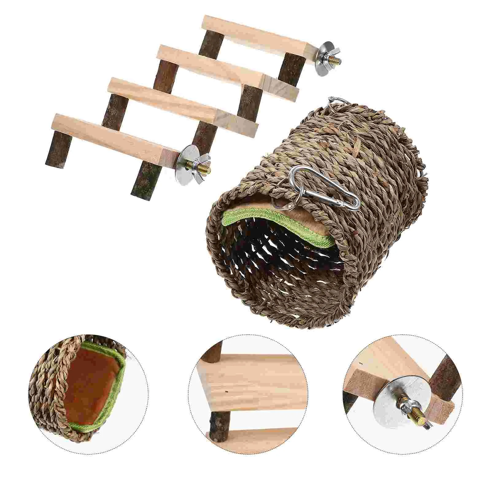 

Hamster Ladder Guineachinchillaresting Bridge Wooden Platform Cage Stairs House Hedgehog Comfortable Ladders Funny Place Bed