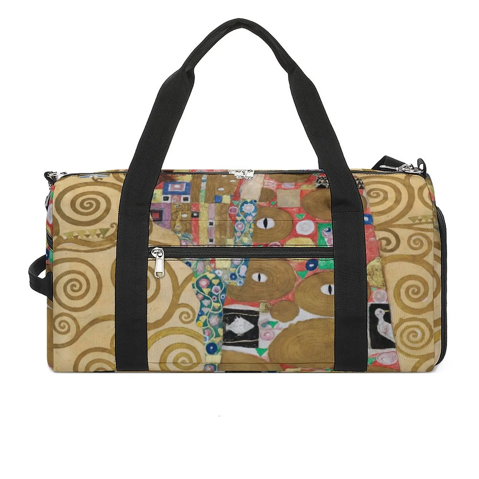 

Gustav Klimt Sport Bags Stoclet Frieze Print with Shoes Gym Bag Portable Male Female Design Handbag Training Cute Fitness Bag