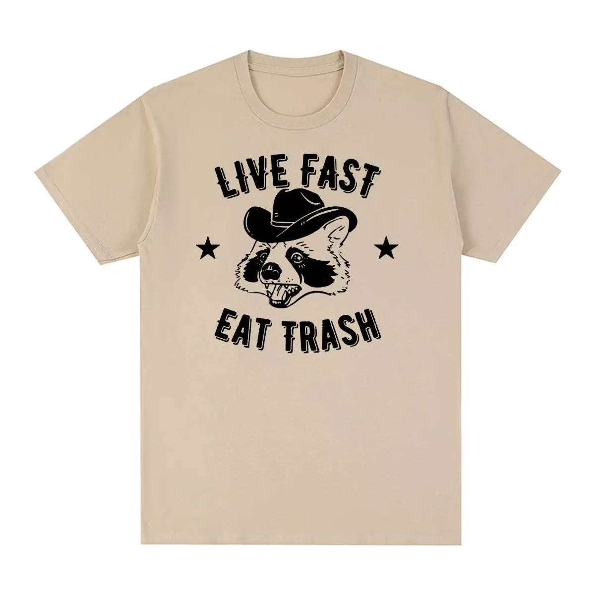 

Live Fast Eat Trash Vintage T-shirt Harajuku Funny Cotton Men T shirt New Tee Tshirt Womens Tops