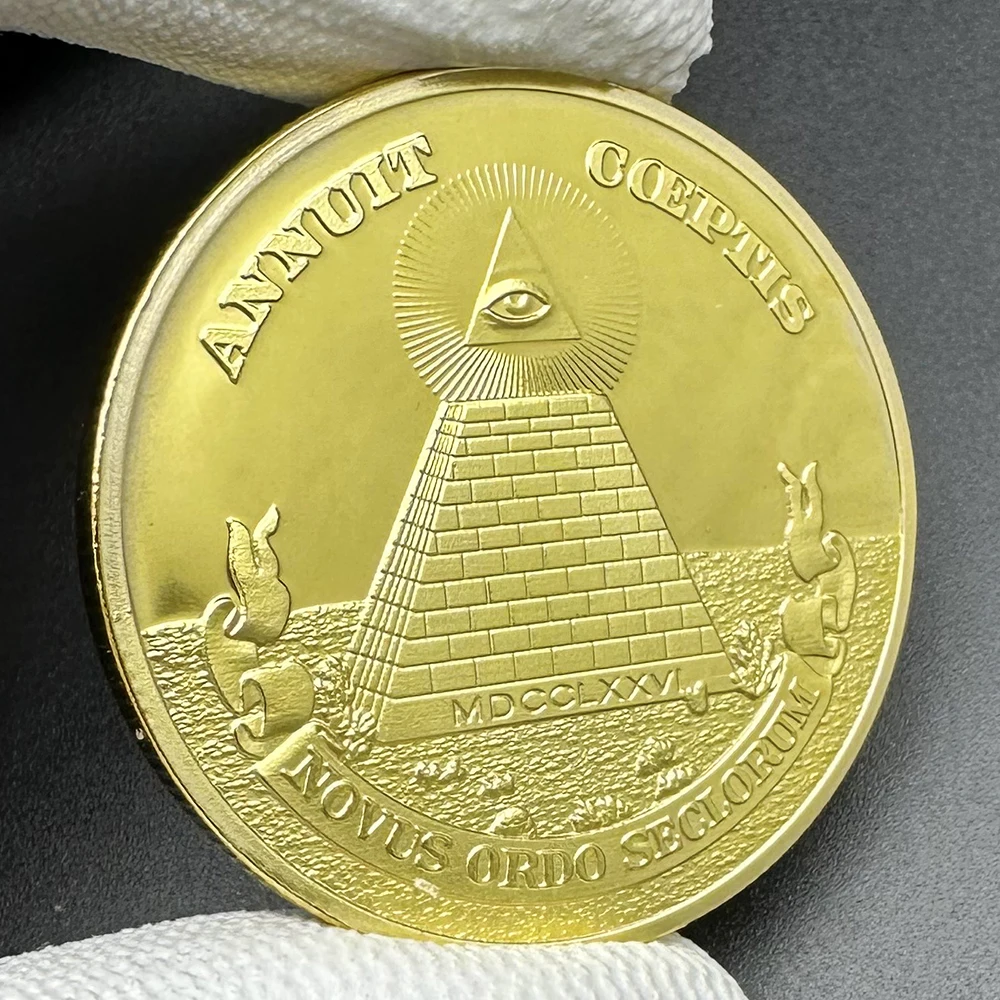 Annuit Coeptis США масонские фремасоны золотые монеты коллекционные предметы Бог