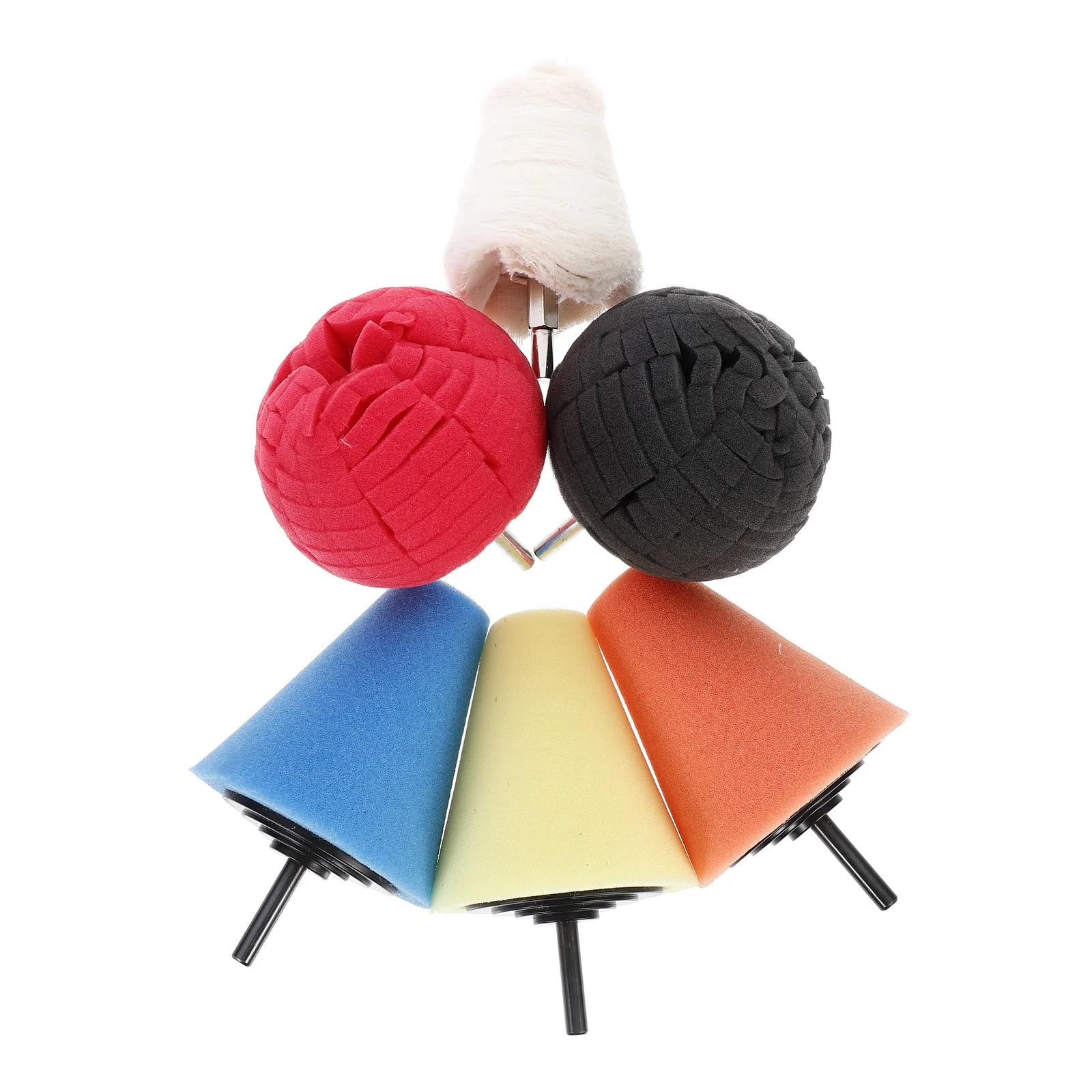 

6 PCS/Set Waxing Foam Polisher Mother Sealing Buffer Sponge Wheel Kit