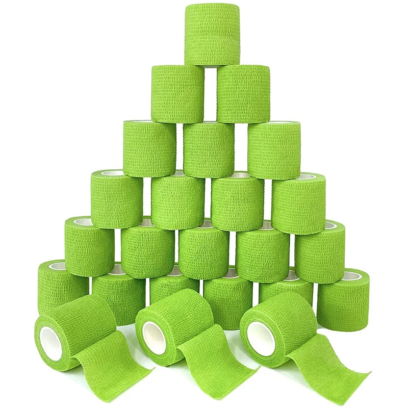 

24 Pcs Elastic Self-Adhesive Bandage 5 cm Sports Fixed Bandage Suitable for Sports Injuries and Pet Treatment