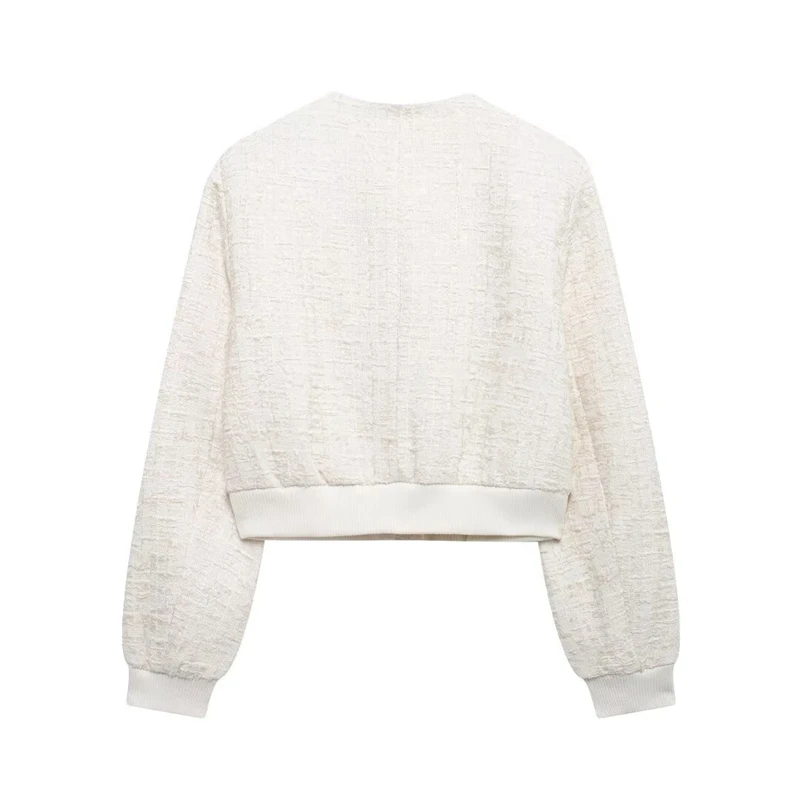 Куртка-бомбер женская текстурированная на весну и осень