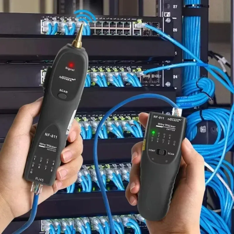 Фото Английская версия NOYAFA NF-811 Тестер сетевого кабеля RJ45 RJ11 Локатор неисправностей Устойчивый к давлению и ожогам телефонный провод/кабель Dete №4
