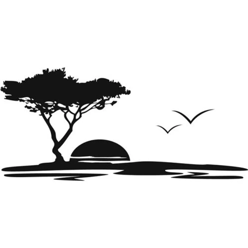 

Car Stickers Sunset Scenery Fashion Stickers Car Styling Decoration Waterproof Boutique Hot Sale PVC17cm * 8cm