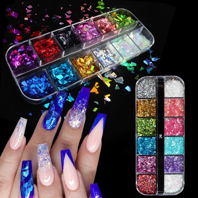 

Fluorescence Butterfly Heart Fruits Various Shapes Nail Art Glitter Flakes 3D Colourful Sequins Polish Manicure Nail Decoration