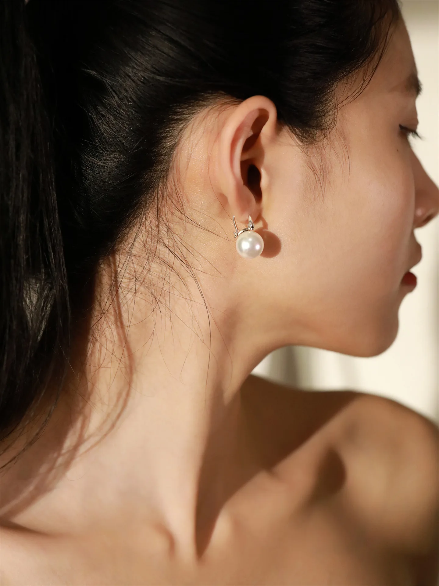 Модные простые серьги с белым жемчугом для женщин роскошные качественные