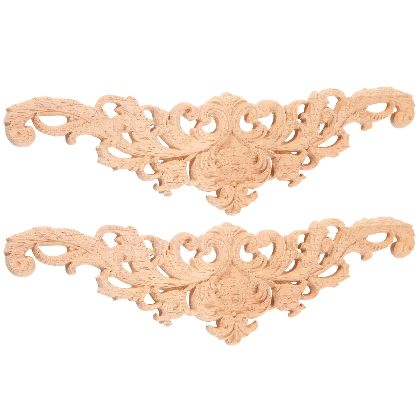 2 шт. деревянные декоративные длинные резная аппликация для украшения интерьера