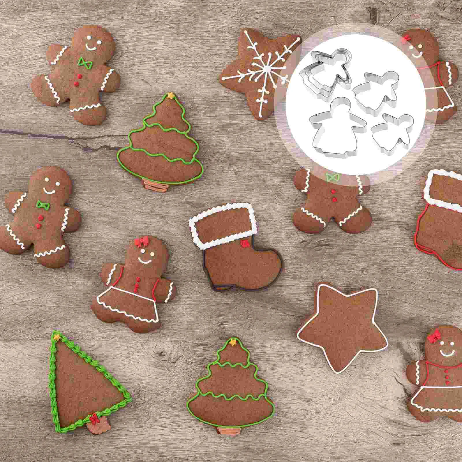 

6pcs Adorable Creative Biscuit Molds Gingerbread Cookie for Christmas Home DIY