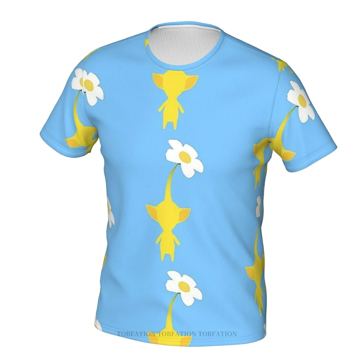 

Pikmin Colorful Game Yellow Retro Short-Sleeved Polyester T-Shirts Harajuku 3D Printed O-Neck TShirt Streetwear