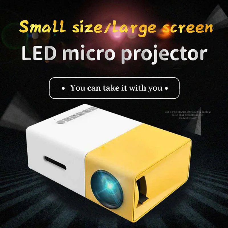 

Светодиодный мини-проектор Yg300 Pro с поддержкой 1080p Hdmi-совместимый с Usb аудио портативный медиаплеер для дома и офиса
