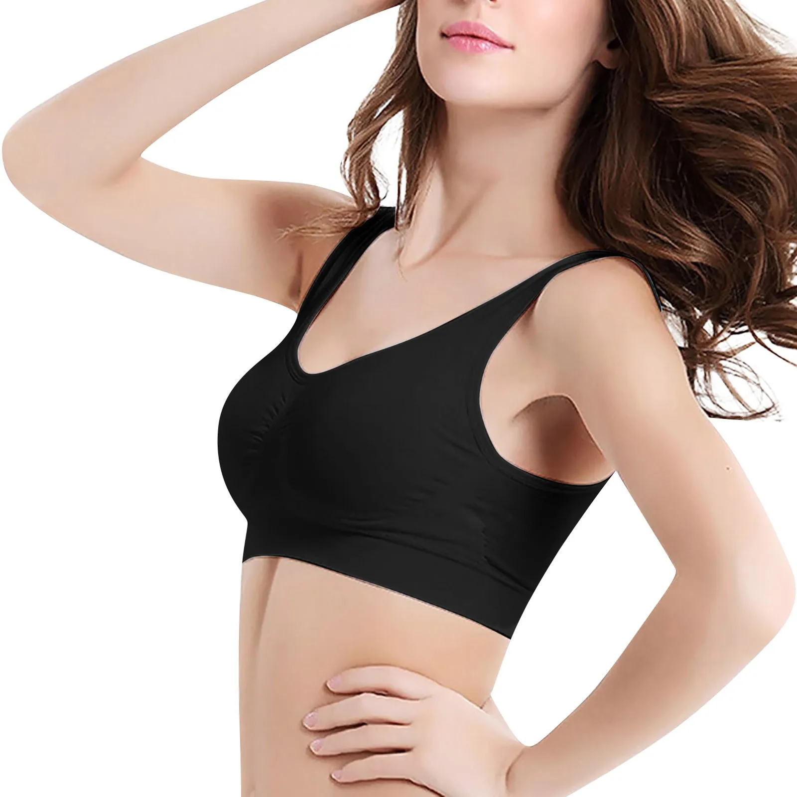 

3 шт./упаковка, женский дышащий спортивный бюстгальтер со съемными вставками