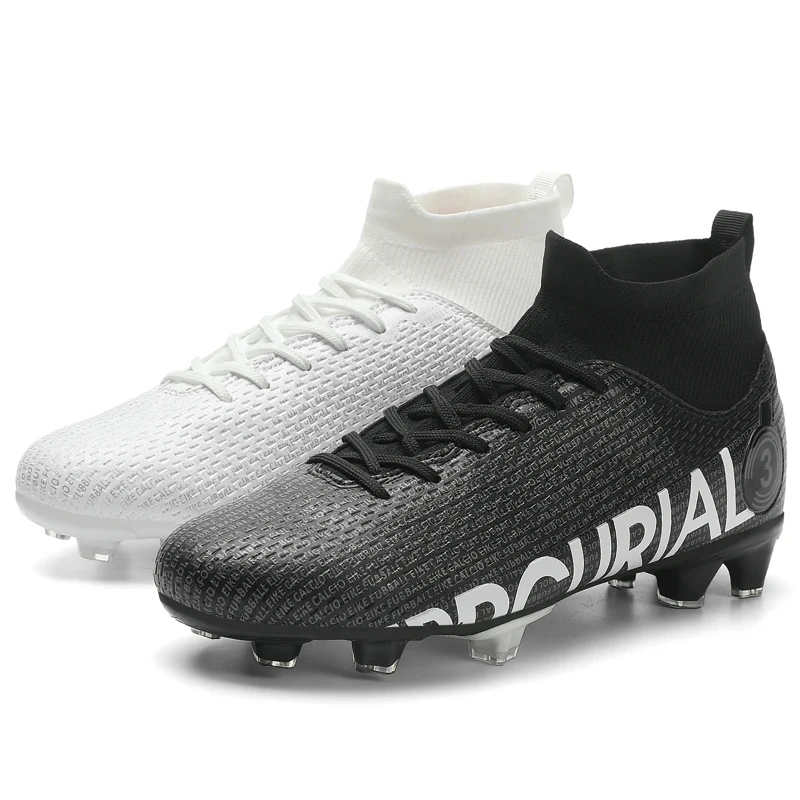 New Mens Football Boots Football Boots FG/TF Kids Football Shoes Anti-slip Spikes Professional Field Boots31-48