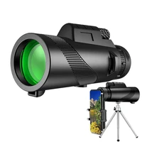 80 x 100 super telephoto monocular telescope zoom monocular binoculars pocket telescope for smartphone take picture camping