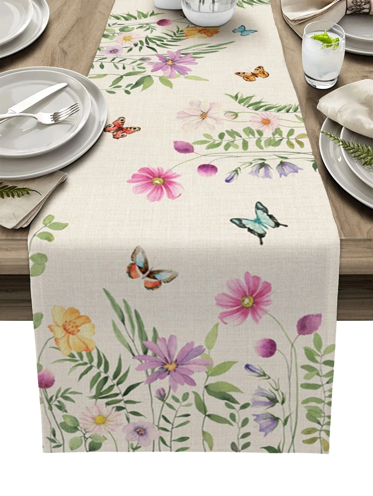 

Spring Butterfly Dining Table Housekeeper Seasonal Dining Table Housekeeper Family Outdoor Holiday Wedding Mother's Day Dining T