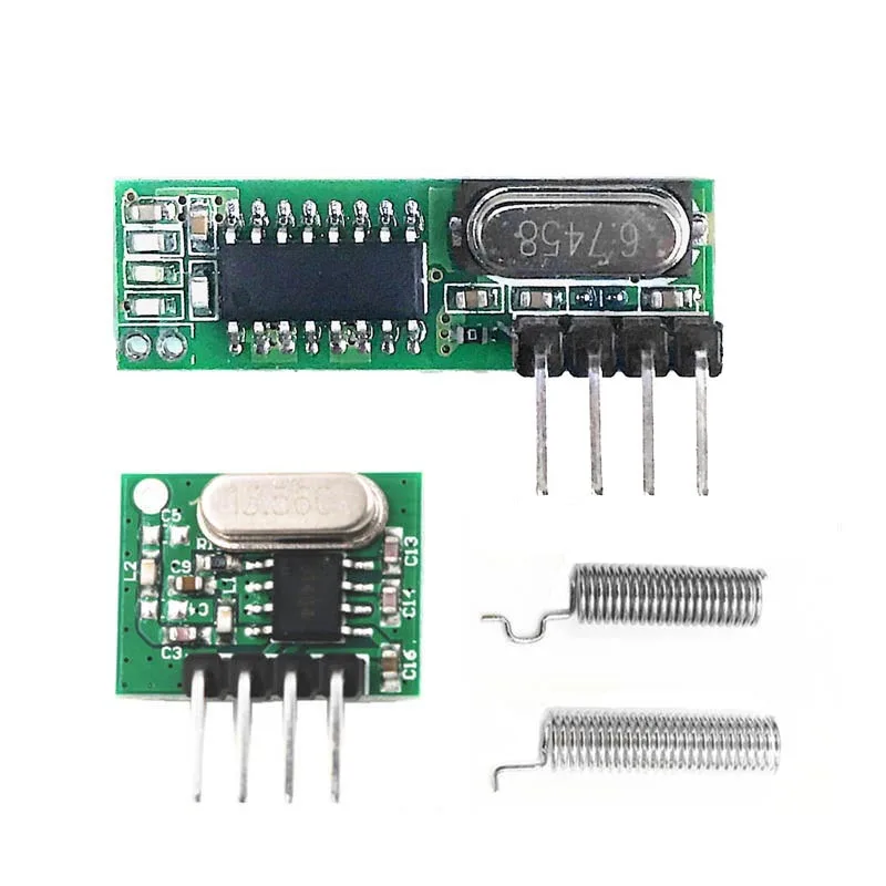 

433 Mhz Superheterodyne RF Receiver Module and Transmitter Module with Antenna for Arduino DIY Kit 433Mhz Remote Controls