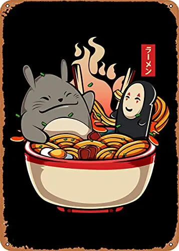 

Ramen Pool Party Kawaii Vintage Look Metal Sign Patent Art Prints Retro Gift 8x12 Inch