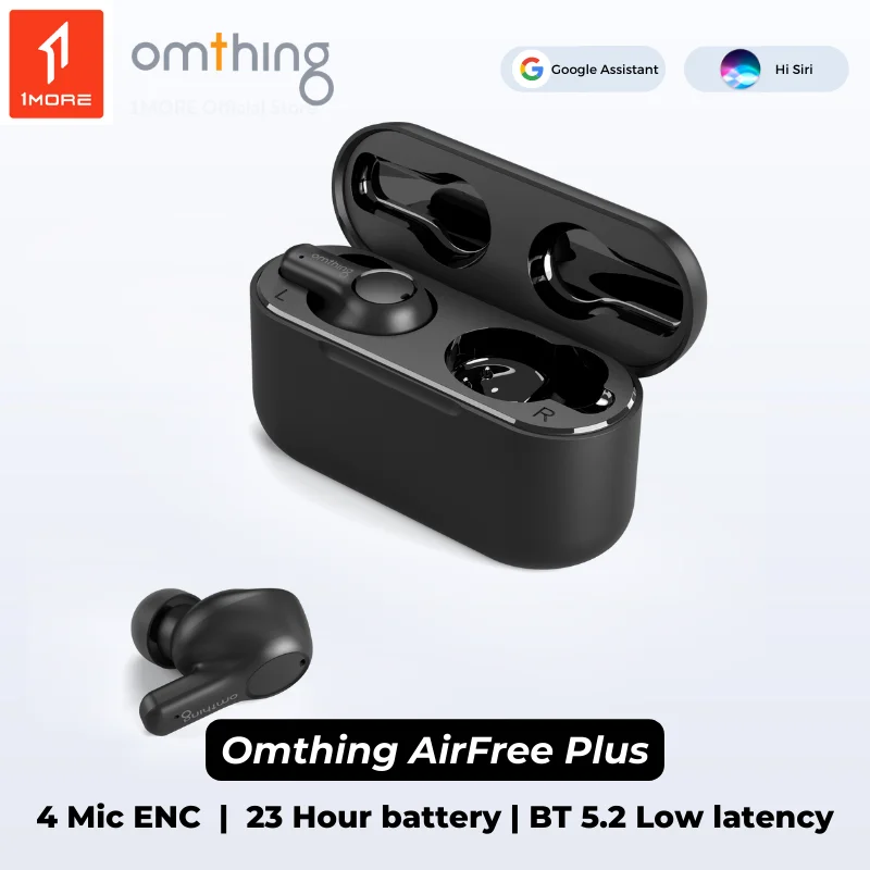 1MORE Omthing AirFree Plus true Wireless Bluetooth 5.2 Headphones 4 Mic ENC tws 7mm Dynamic Earbuds 23 Hour Playtime Headset