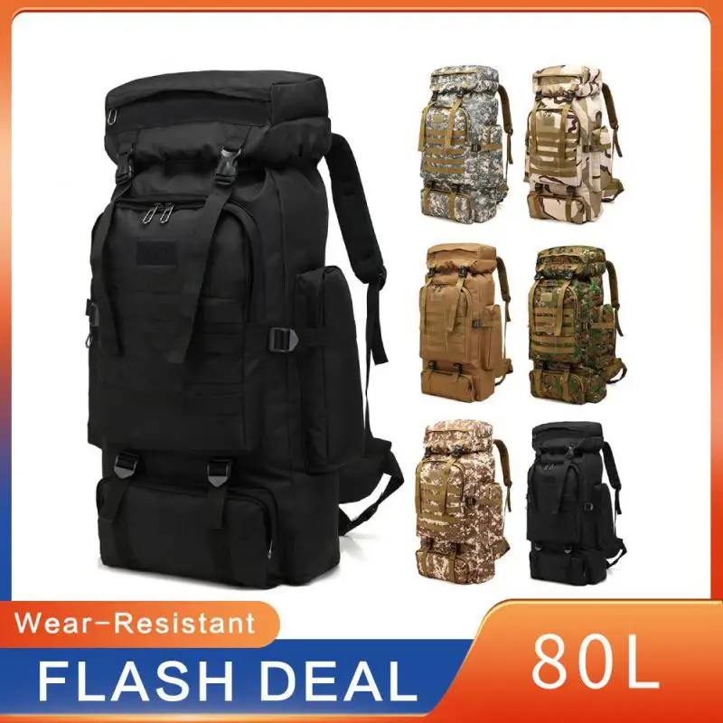 

80L Military Tactical Backpack High Quality Waterproof Outdoor Softback Hiking Camping Hunting Hiking Camouflage Men Oxford Bag