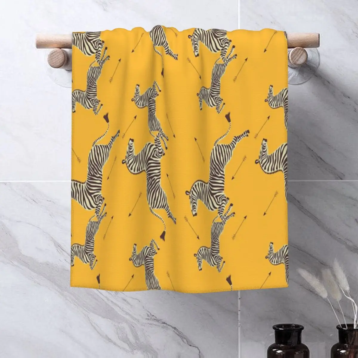

Zebra Wallpaper - Mustard Yellow Towels Face Towel Towel Cooling Towel Towel For Kitchen Quick-Drying Towel