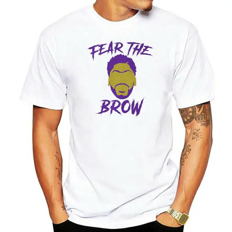 

Fear The Brow Anthony Davis La Custom Men'S Shirt T-Shirt New Casual Print Fashion Tee Shirt