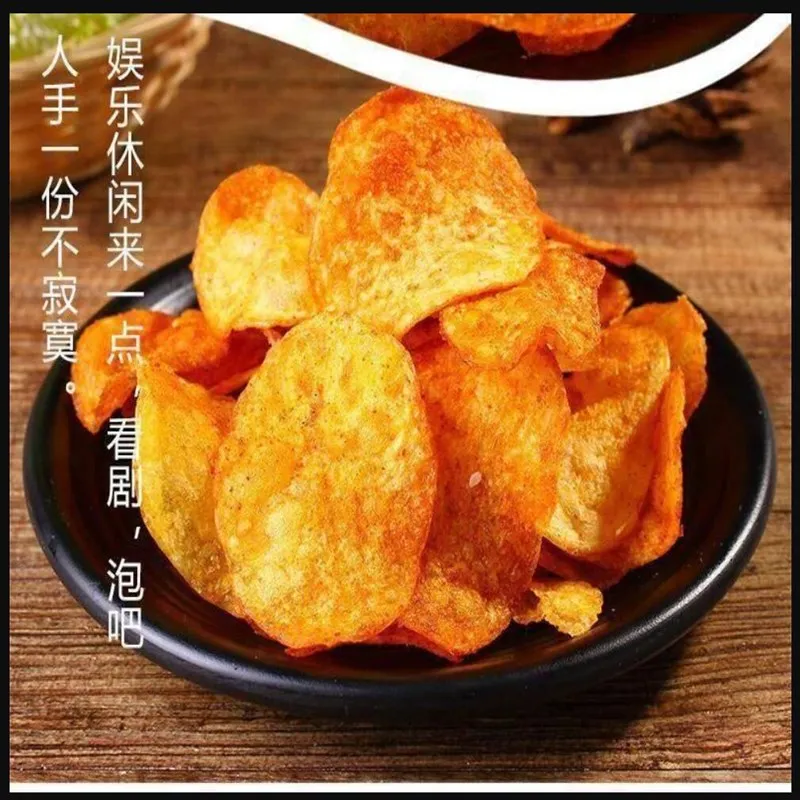 

Spicy potato chips,spicy potato shreds,crispy small snack crisps chips 50g/ sachet