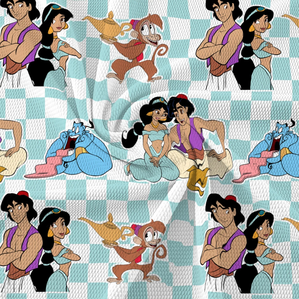 

50*145 Disney Princess Jasmine Bubble Cotton Fabric For Clothes Sew Patchwork Cloth Quilting Fabrics DIY Needlework Materials