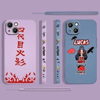 anime naruto cool funny for apple iphone 13 12 mini 11 pro xs max xr x 8 7 6s se plus liquid left rope silicone phone case coque