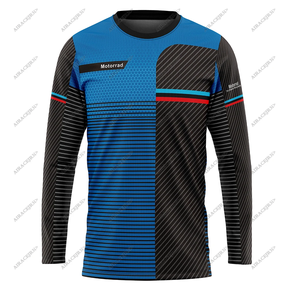 

For BMW Motorrad Auto Cruiser Jerseys ADVENTURE Riding Sport Travel Long T-Shirt Summer Motorcycle Racing Team Anti-UV Quick Dry