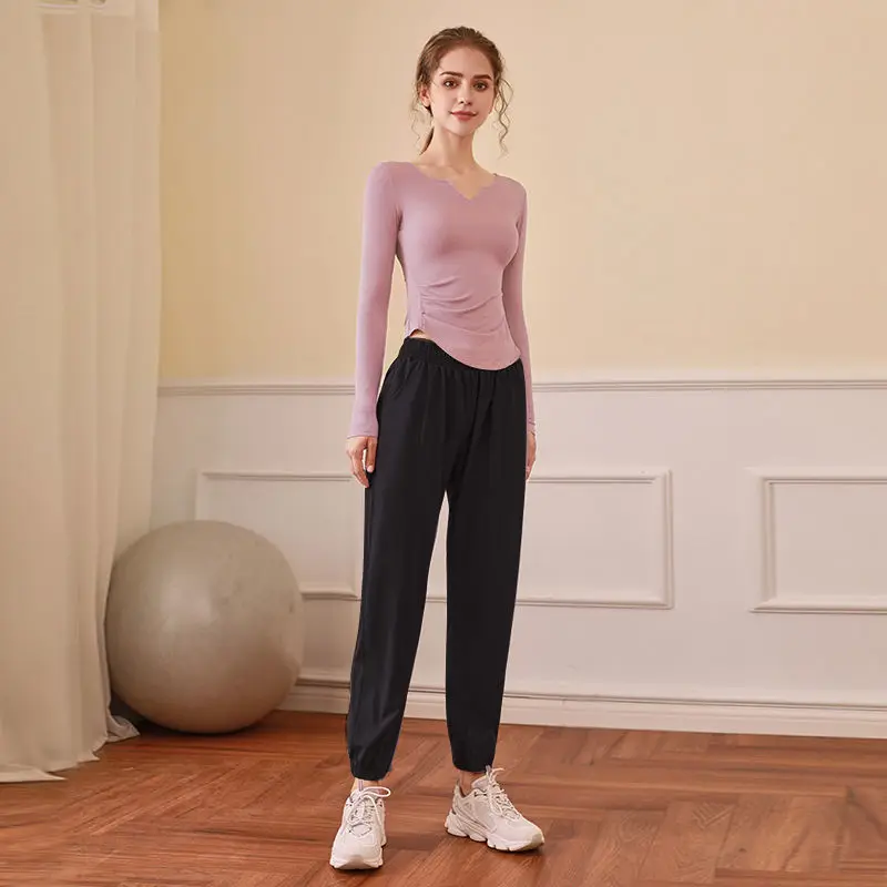 

Yoga Clothing Suit for Women Fashion Sexy Sports Long Sleeved Shirts Gym Top Professional Gym Sports Yoga Pants Fitness Clothing