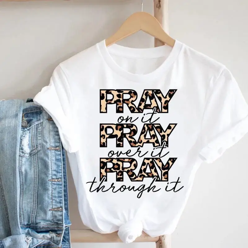 

Fashion Casual Leopard Style 90s Cute Sweet Summer Women Clothing Short Sleeve Graphic Tee Female Top Clothes Tshirt T-shirt
