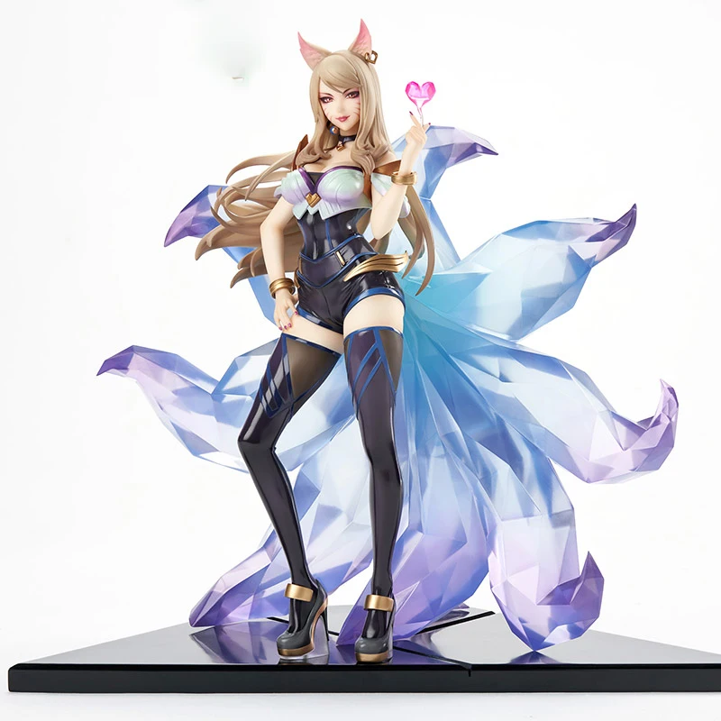 

Предварительная продажа, Лига Легенд, Аниме игры Ahri The Nine-Tailed Fox, модель периферийного персонажа, игрушка 24 см, коллекционные предметы, украше...