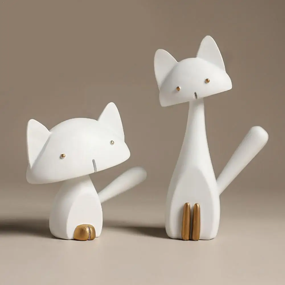 

Resin Cat Ornaments Modern Simple Style Room Home Decoration Statue Figurines Display Handmade Decor Home Arts Sculpture Ca D0B1
