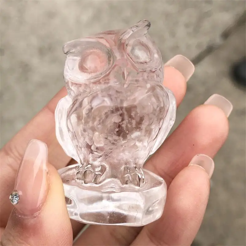 

1 шт., фигурка в виде совы из натурального прозрачного кварца