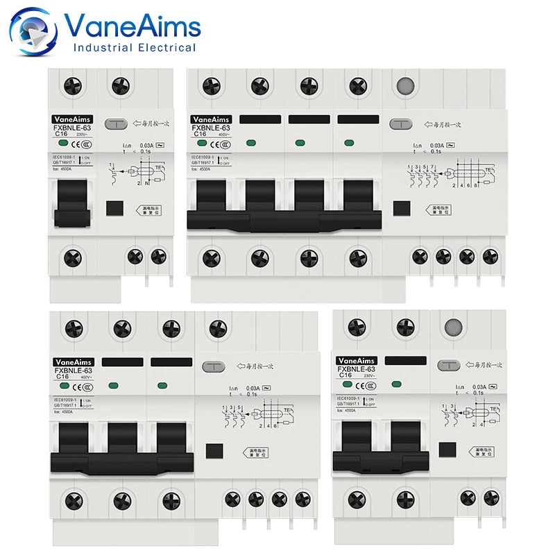 

Автоматический выключатель остаточного тока VaneAims 30 мА