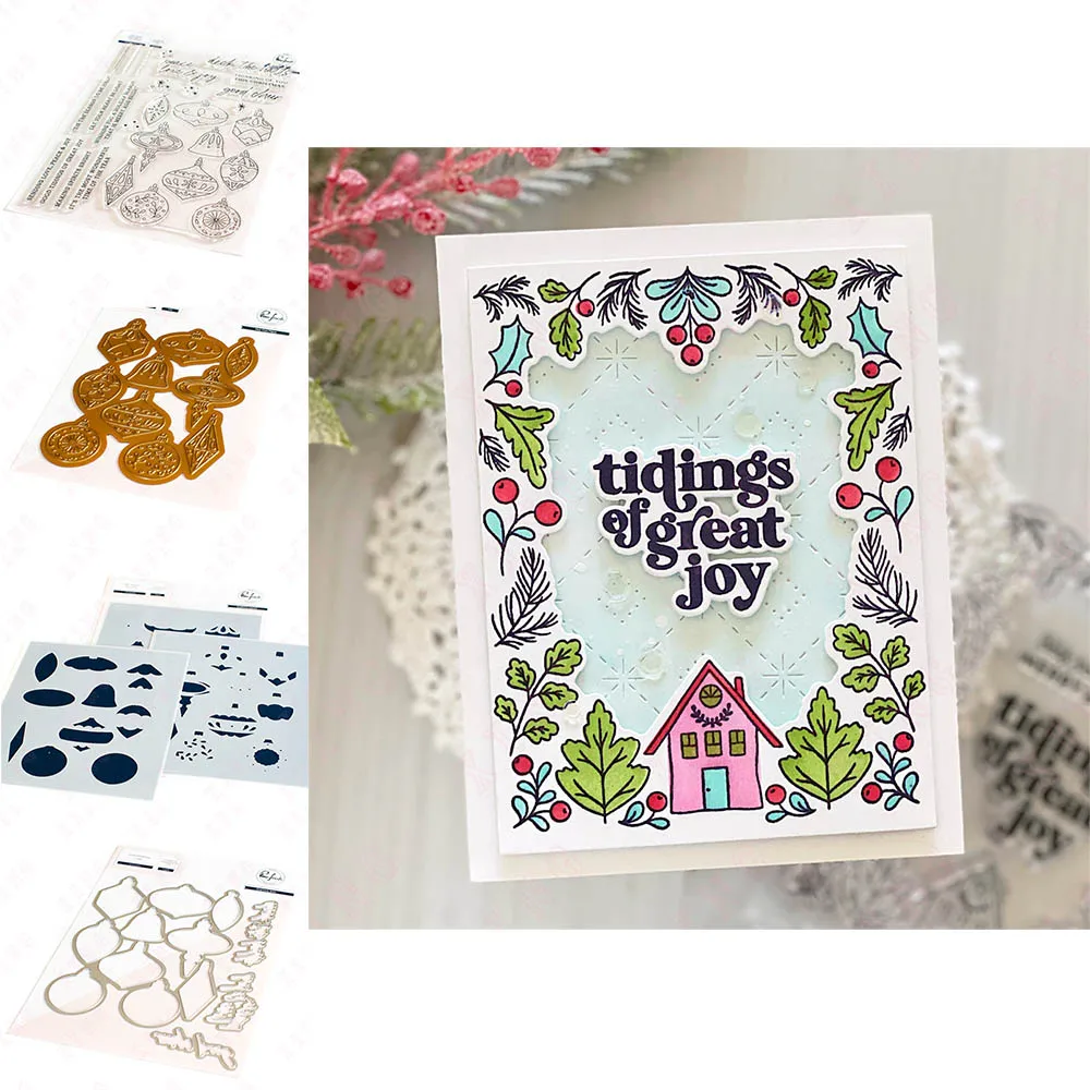

Stamp Stencil Hot Foil Scrapbook Diary Decoration Embossing Metal Cutting Dies Diy Greeting Card Handmade New Ornaments Template