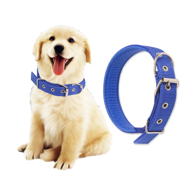 

1PC Pet Nylon Collars Adjustable Neckband PP Foam Padded Dog Collar Soft Durable For Small Medium Large Dogs Cat Pets Supplies