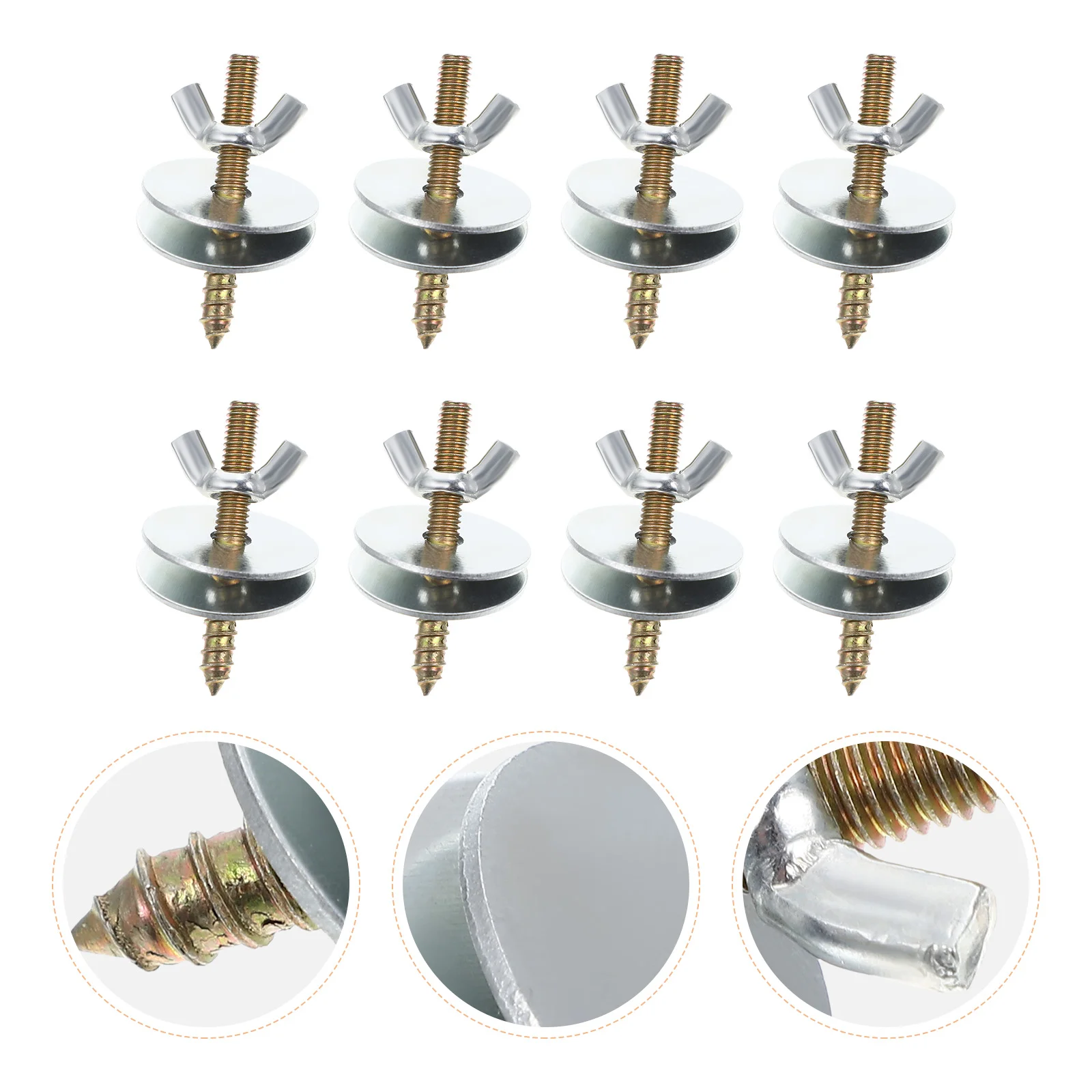 

8 Sets Bird Cage Screw Kit Cockatiels Hamster Accessories Springboard Fix Parts Nut Pet