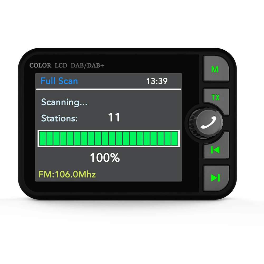 Стерео цифровой сигнал адаптер для вещания 2 4-дюймовый ЖК-экран MP3 FM-передатчик