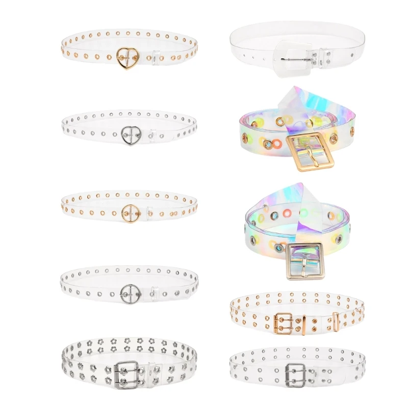 

Women Clear Dazzling Adjustable Waist Strap Retro Waist Belt All-match Waistband