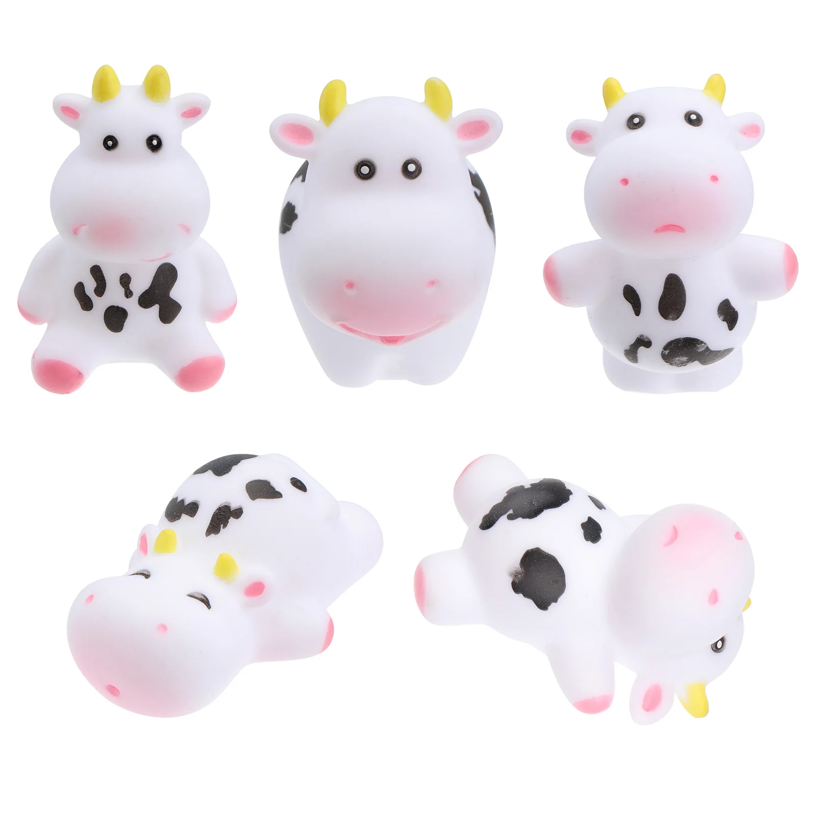 

5pcs Bathing Plaything Infant Baby Bath Supply Cow Doll Shower for Shower Baby