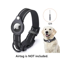 reflective cats collar with airtag protective case for anti lost locator tracker dog cat accessories pet collars