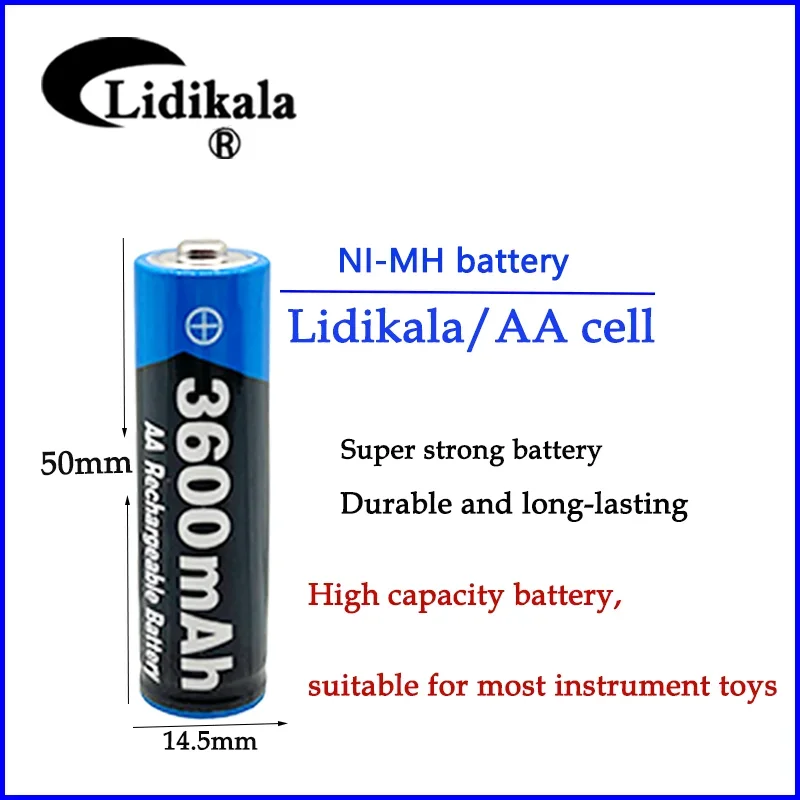 

AA Battery 1.5V Rechargeable AA Battery 3600mAh AA 1.5V New Alkaline Rechargeable Battery for Led Light Toy MP3 Long Life