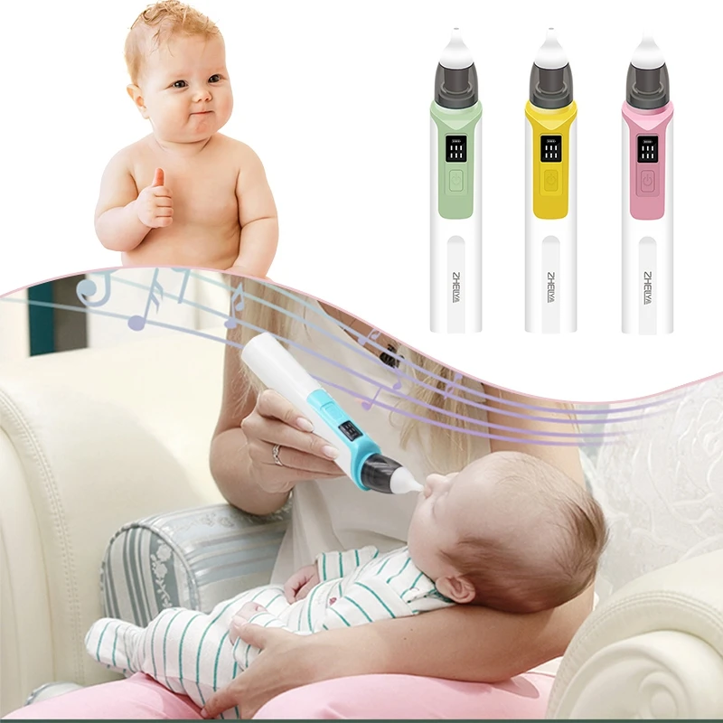 

Electric Baby Nasal Aspirator Silicone Infant Nose Cleaner Newborn Rechargeable Nasal Mucus Cleaner Children Care Accessories