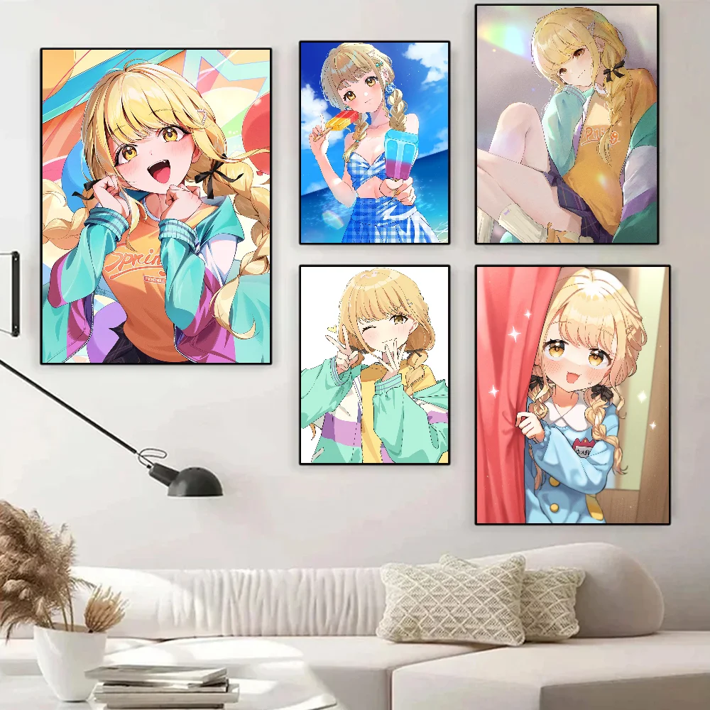 Fujita Kotone Gakuen IDOLM STER Постер Наклейка Для Девочек Самоклеящаяся Водостойкая Бумага