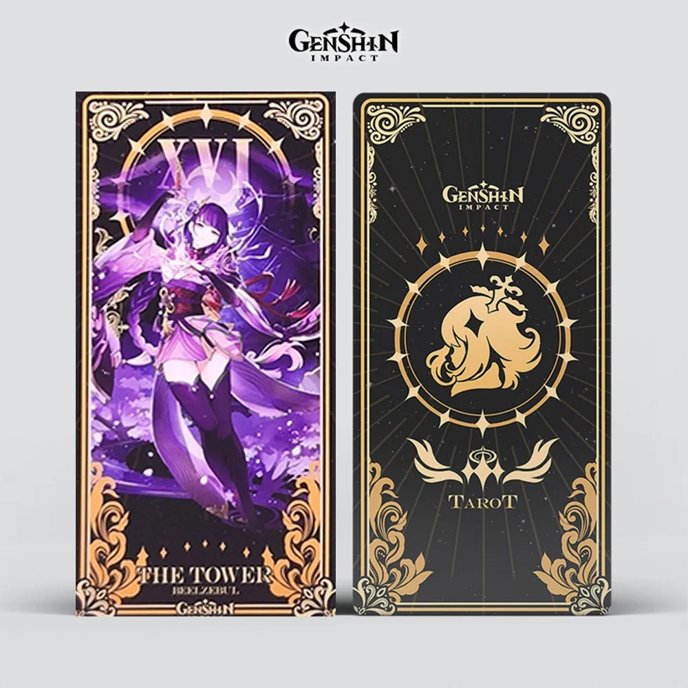 

Genshin Impact Tarot Card Poker Divination Game Diluc Klee Zhongli Anime Cosplay Gathering Leisure Entertainment Fans Gift Props